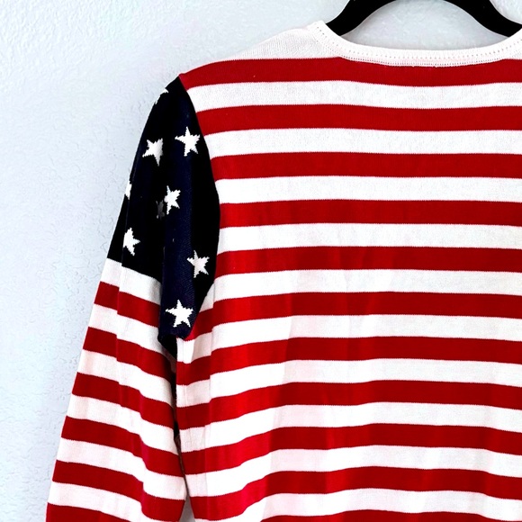 Marisa Canvas Vintage Stars & Stripes Cardigan Sz S - Picture 4 of 6